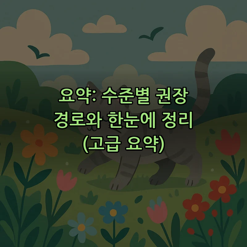 요약: 수준별 권장 경로와 한눈에 정리 (고급 요약)
