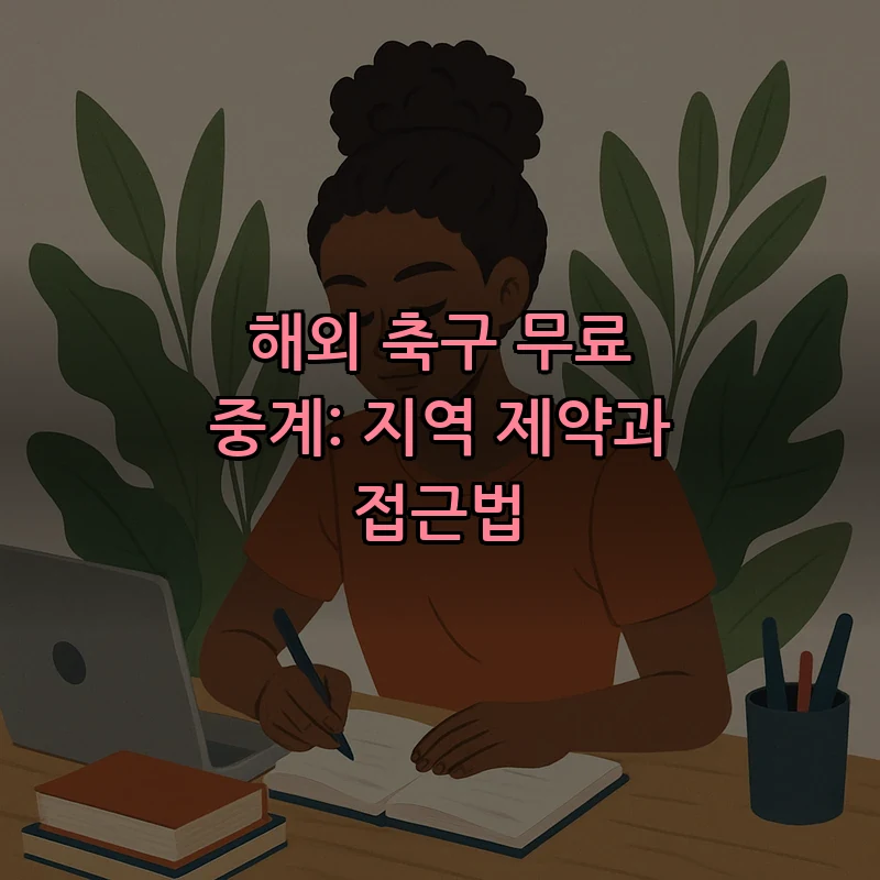 해외 축구 무료 중계: 지역 제약과 접근법