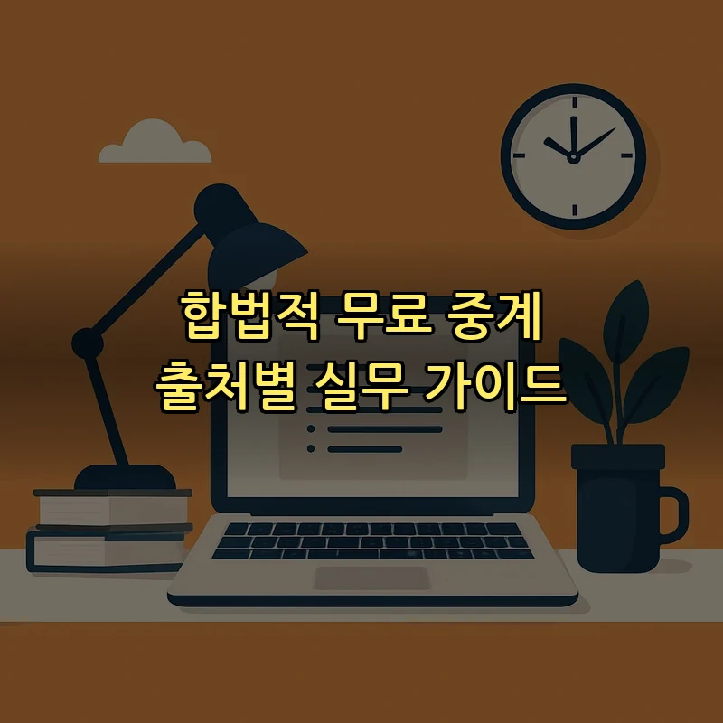 합법적 무료 중계 출처별 실무 가이드
