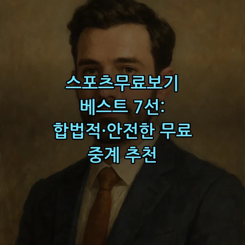 스포츠 무료 중계: 안전하고 합법적인 방법 7가지