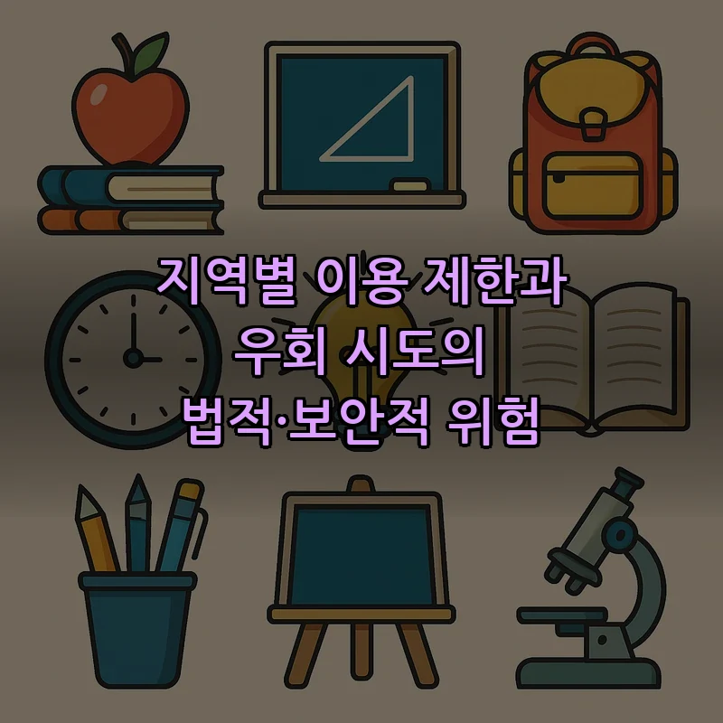 지역별 이용 제한과 우회 시도의 법적·보안적 위험