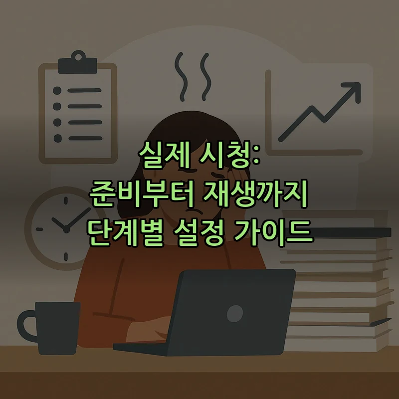 실제 시청: 준비부터 재생까지 단계별 설정 가이드