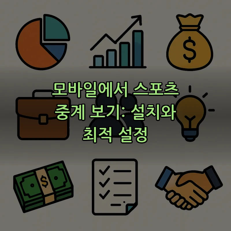 모바일에서 스포츠 중계 보기: 설치와 최적 설정