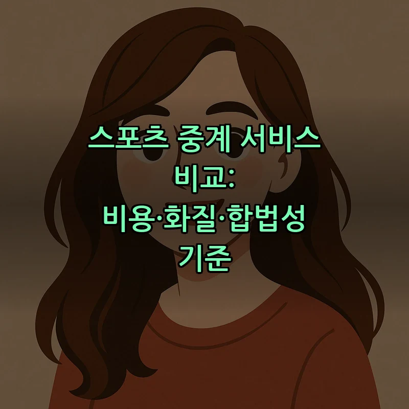 스포츠 중계 서비스 비교: 비용·화질·합법성 기준