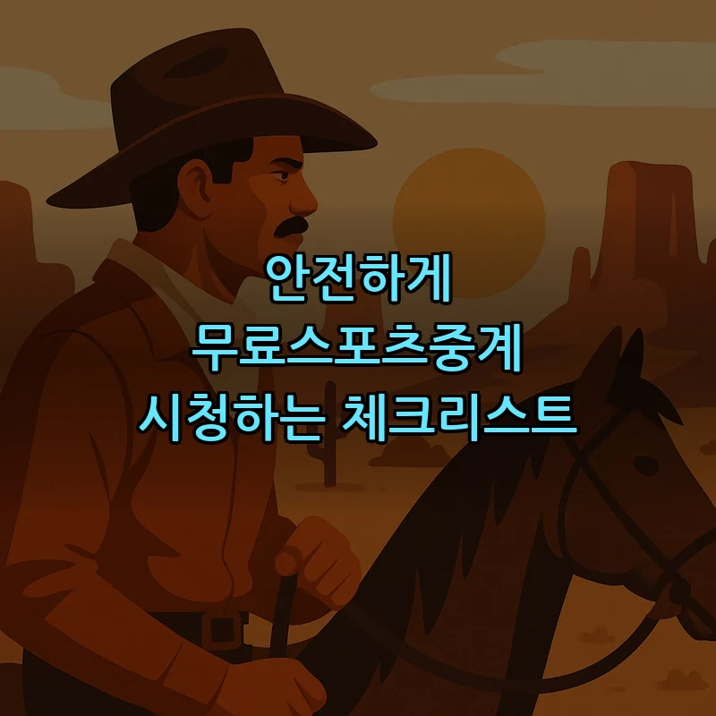 안전하게 무료스포츠중계 시청하는 체크리스트
