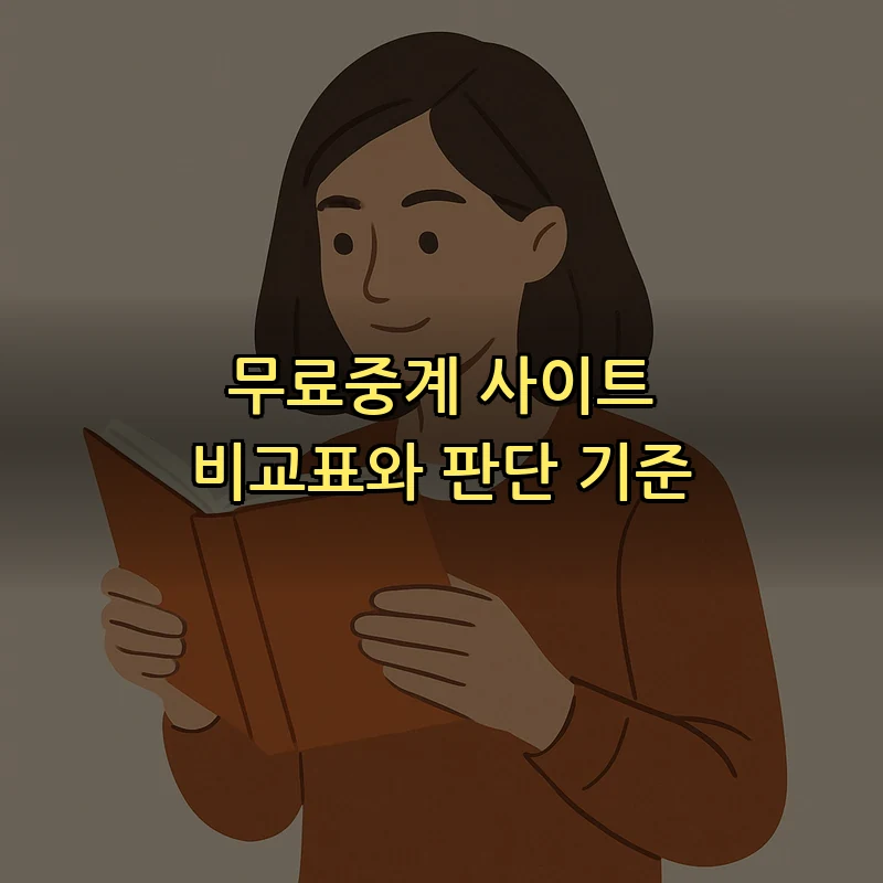 무료중계 사이트 비교표와 판단 기준