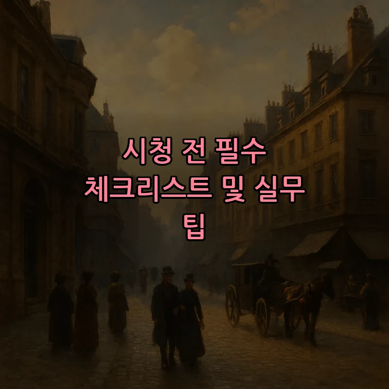 시청 전 필수 체크리스트 및 실무 팁