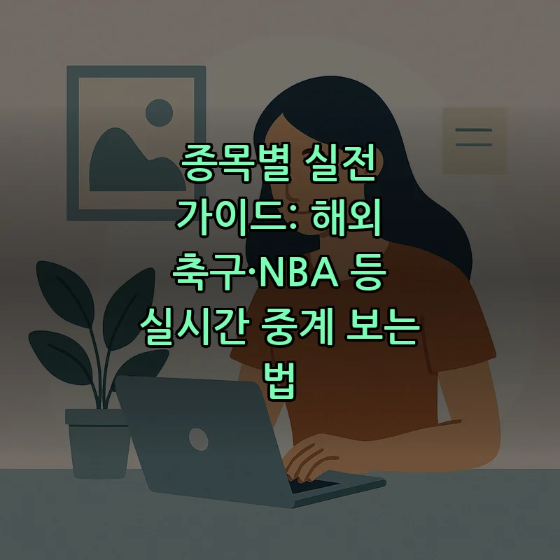 종목별 실전 가이드: 해외 축구·NBA 등 실시간 중계 보는 법