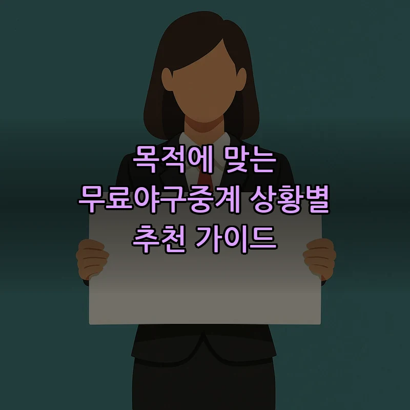 무료야구중계 선택법: 초보자를 위한 단계별 가이드