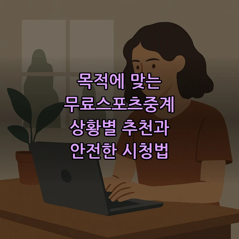 무료스포츠중계: 안전하게 보는 법과 주요 경로 안내