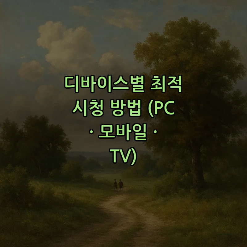 디바이스별 최적 시청 방법 (PC · 모바일 · TV)