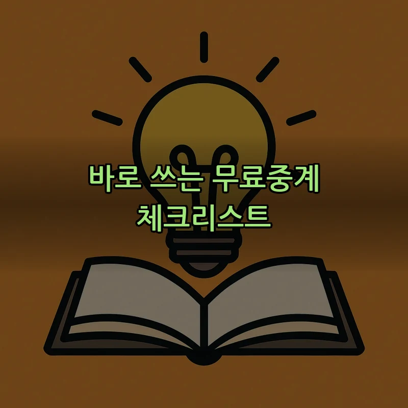 바로 쓰는 무료중계 체크리스트