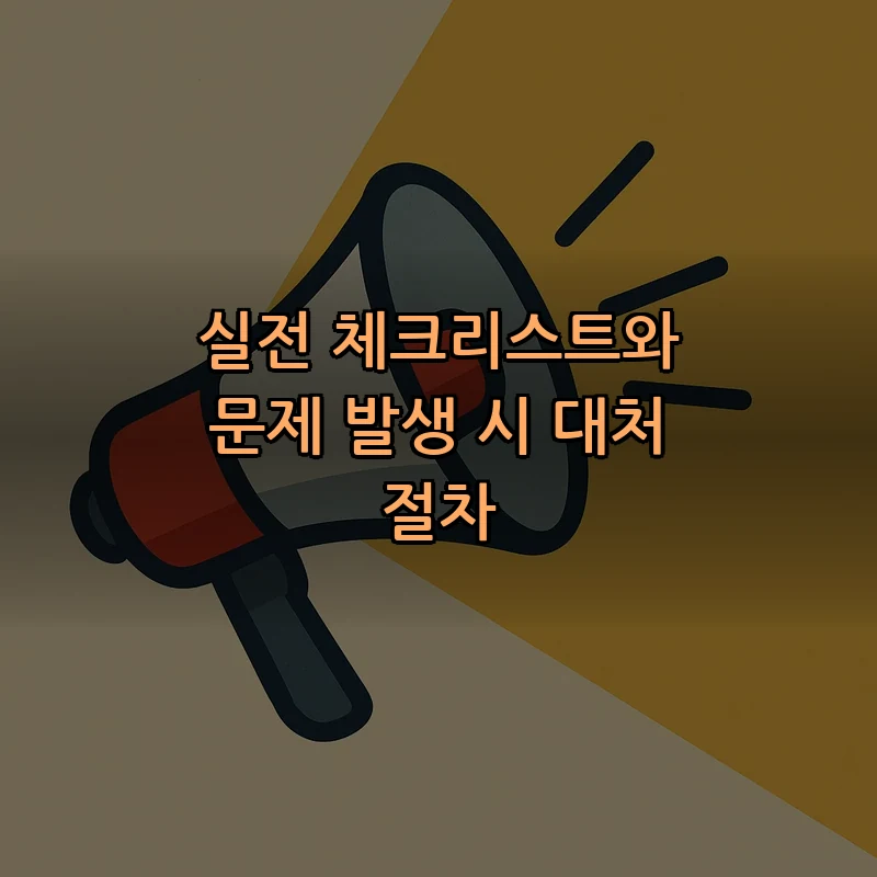 실전 체크리스트와 문제 발생 시 대처 절차
