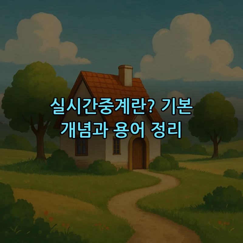 실시간중계란? 기본 개념과 용어 정리