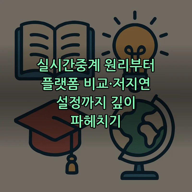 실시간중계 원리부터 플랫폼 비교·저지연 설정까지 깊이 파헤치기 커버 이미지