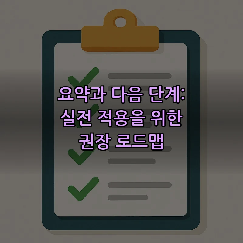 요약과 다음 단계: 실전 적용을 위한 권장 로드맵