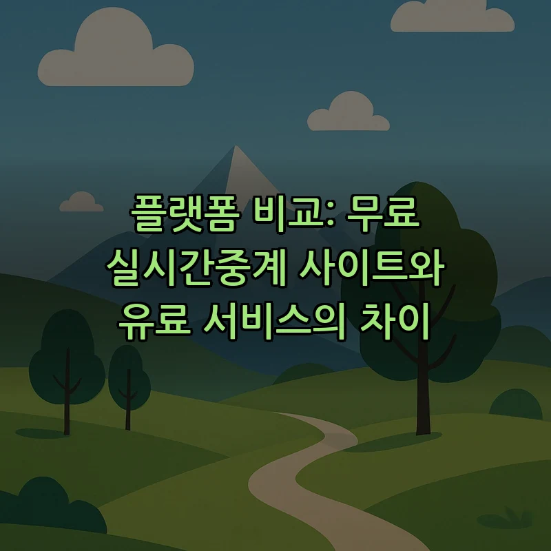 플랫폼 비교: 무료 실시간중계 사이트와 유료 서비스의 차이