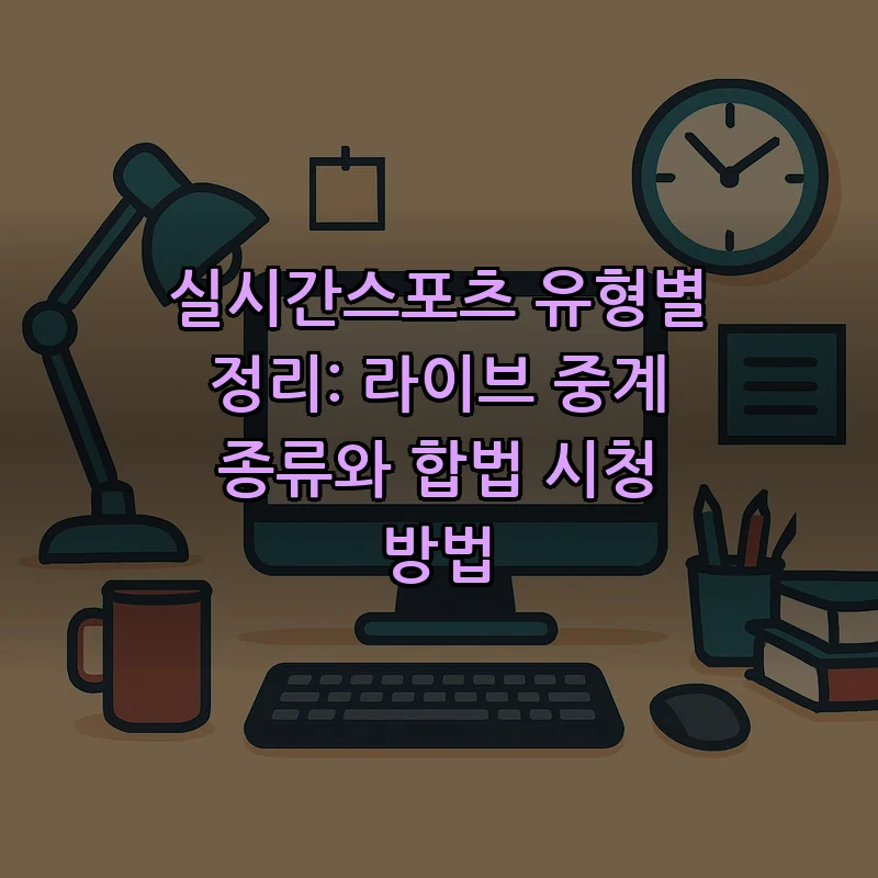 실시간스포츠 이해하기: 중계 방식과 시청 방법