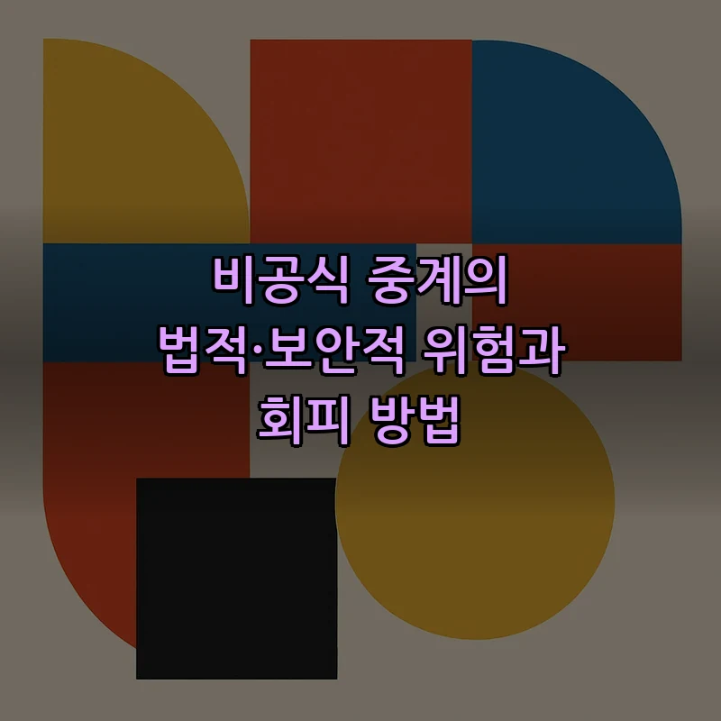 비공식 중계의 법적·보안적 위험과 회피 방법