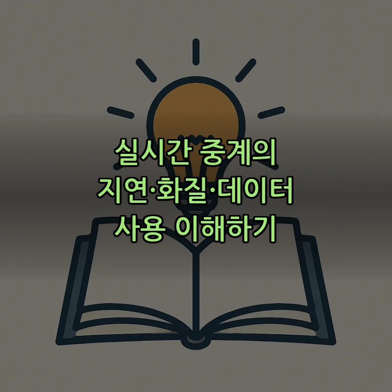 실시간 중계의 지연·화질·데이터 사용 이해하기