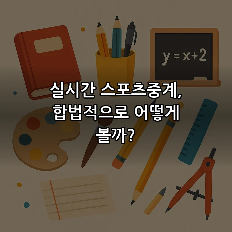 실시간 스포츠중계, 합법적으로 보는 법