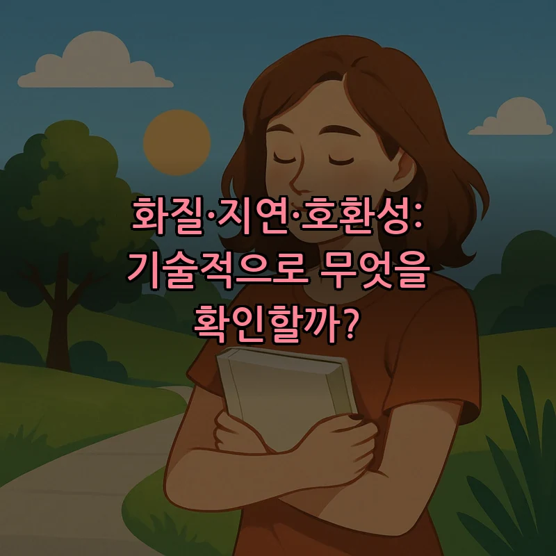 화질·지연·호환성: 기술적으로 무엇을 확인할까?