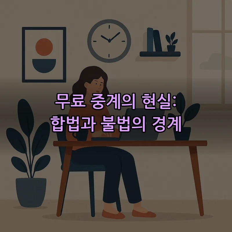 무료 중계의 현실: 합법과 불법의 경계