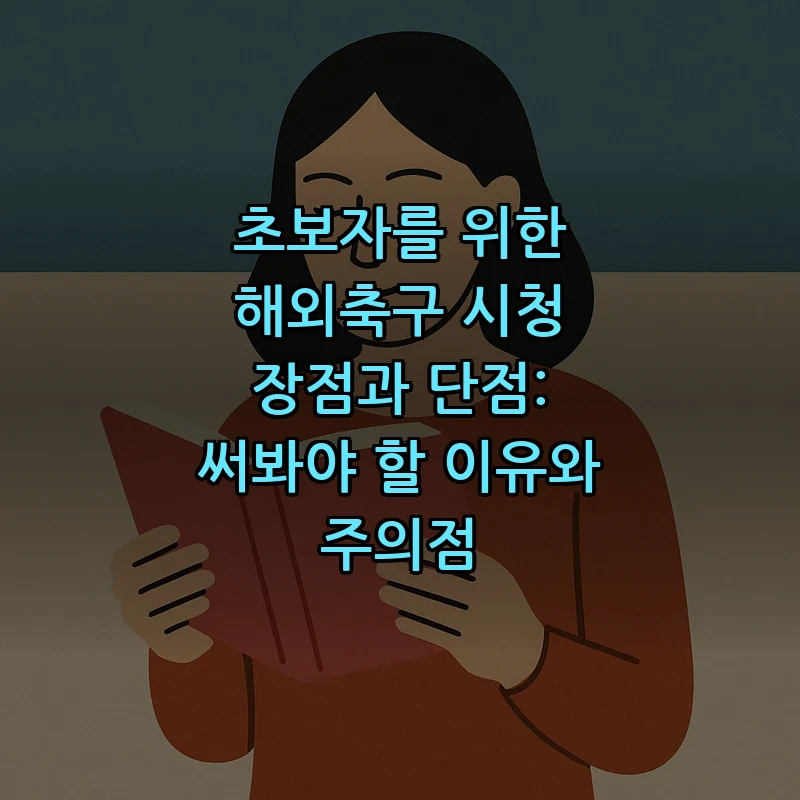 초보자를 위한 해외축구 시청 장점과 단점: 써봐야 할 이유와 주의점 커버 이미지