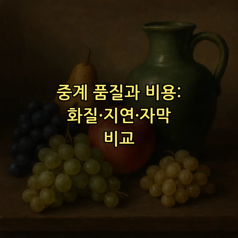 중계 품질과 비용: 화질·지연·자막 비교