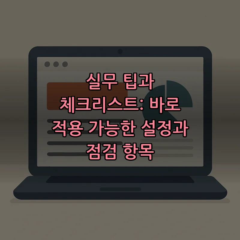 실무 팁과 체크리스트: 바로 적용 가능한 설정과 점검 항목
