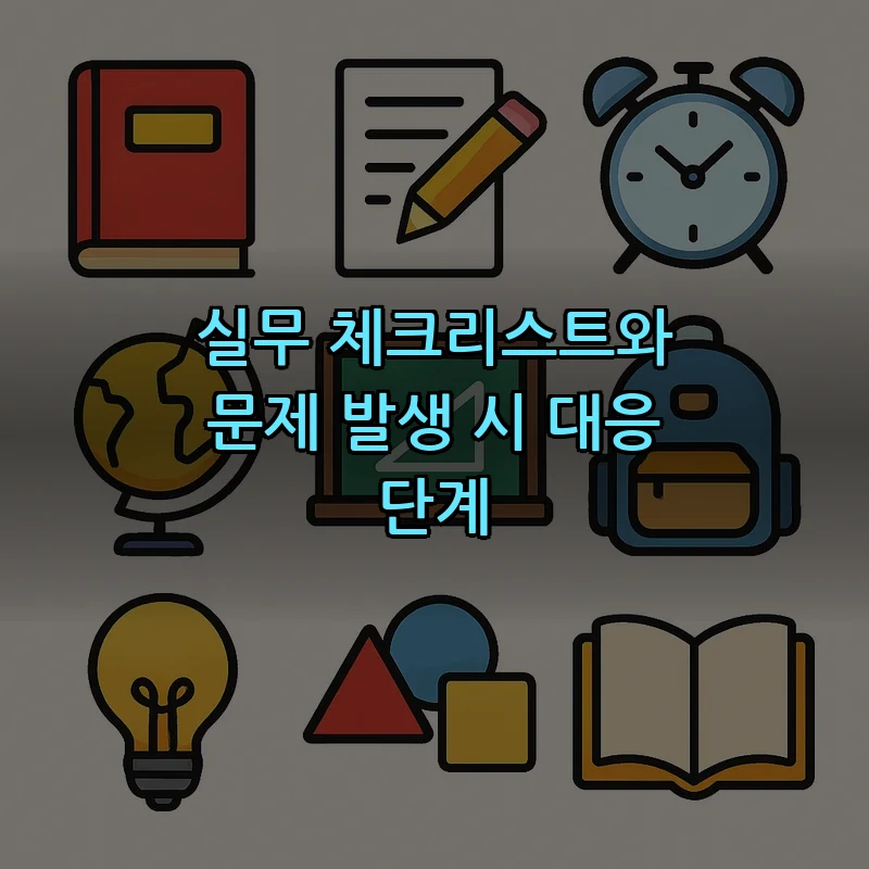 실무 체크리스트와 문제 발생 시 대응 단계