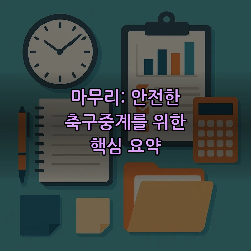 마무리: 안전한 축구중계를 위한 핵심 요약