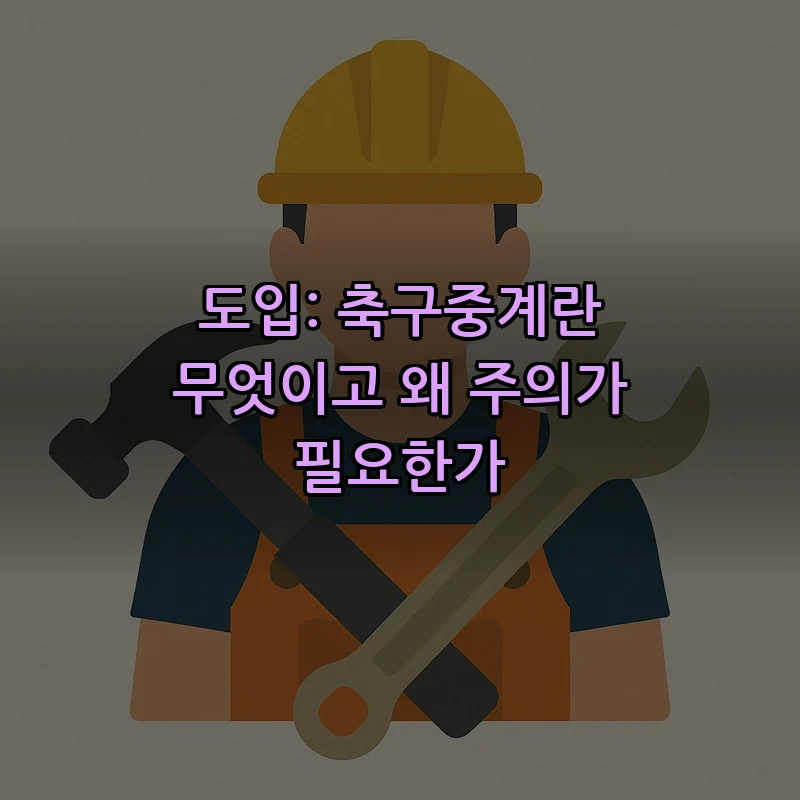 도입: 축구중계란 무엇이고 왜 주의가 필요한가