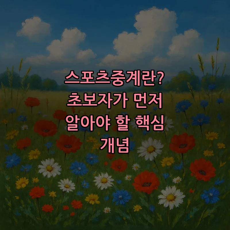 스포츠중계란? 초보자가 먼저 알아야 할 핵심 개념