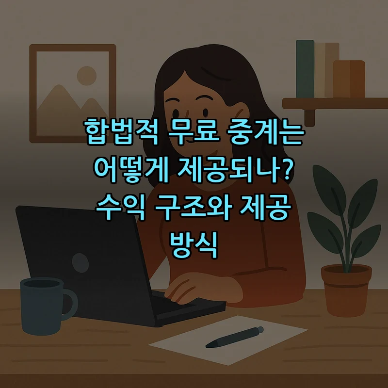 합법적 무료 중계는 어떻게 제공되나? 수익 구조와 제공 방식