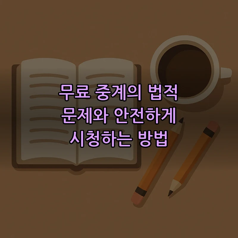 무료 중계의 법적 문제와 안전하게 시청하는 방법