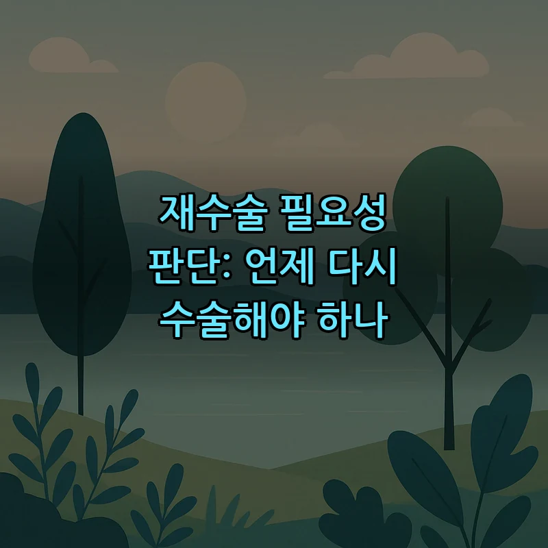 재수술 필요성 판단: 언제 다시 수술해야 하나