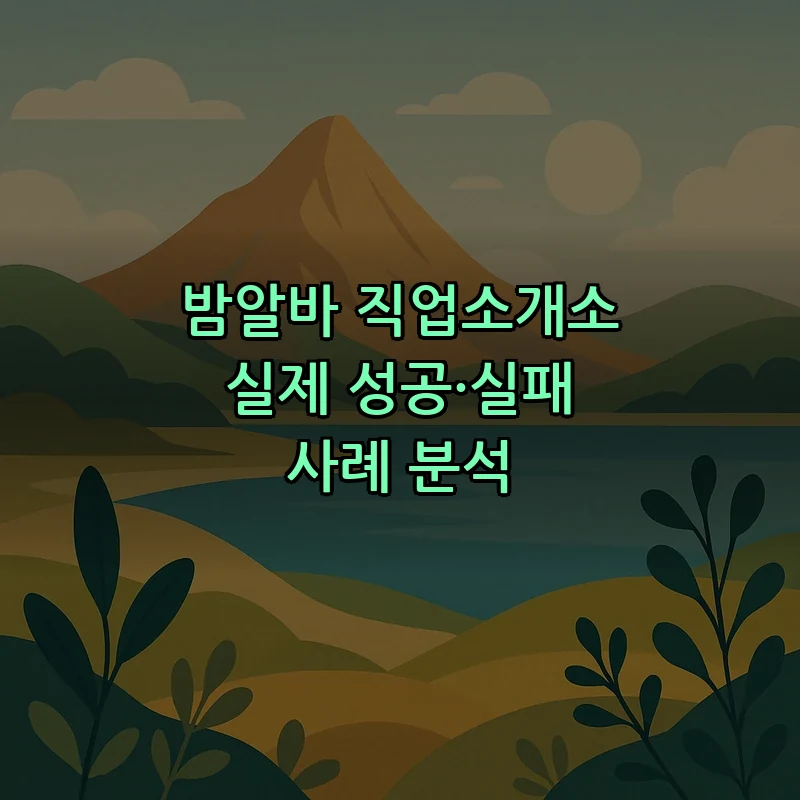 밤알바 직업소개소의 성공과 실패 사례 분석