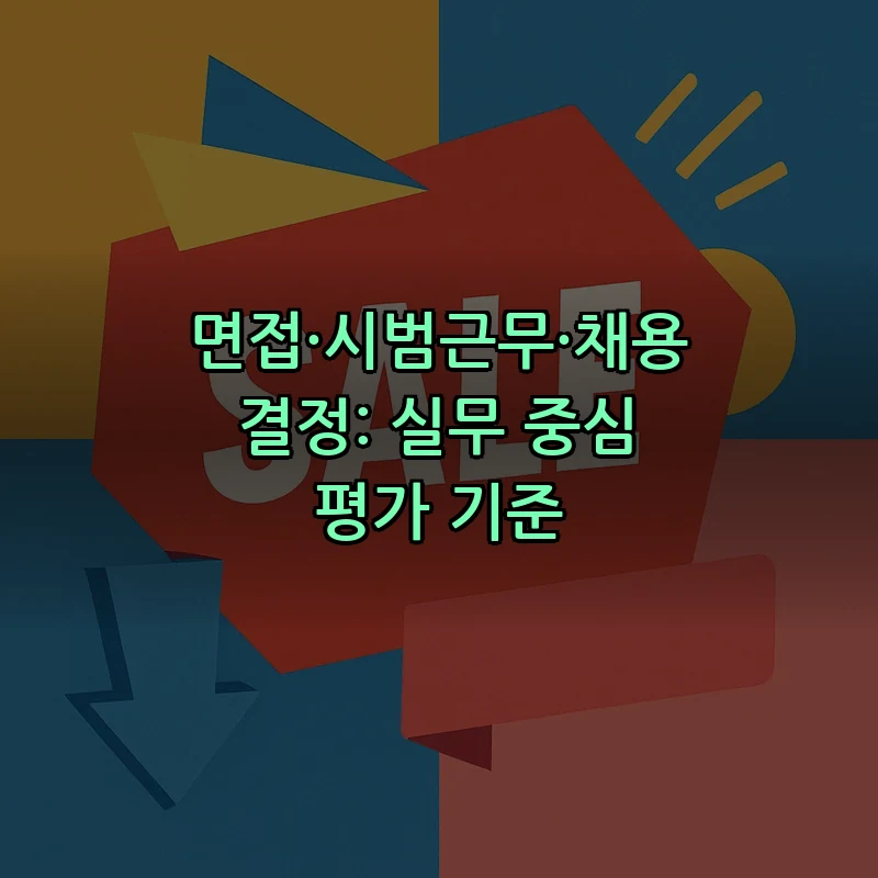 면접·시범근무·채용 결정: 실무 중심 평가 기준