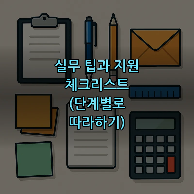 실무 팁과 지원 체크리스트 (단계별로 따라하기)