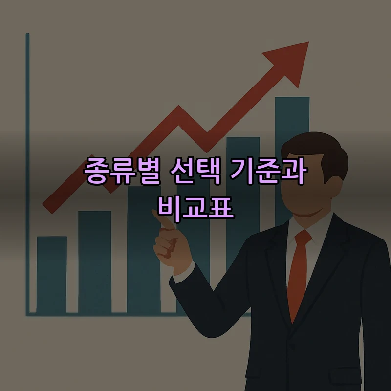 종류별 선택 기준과 비교표