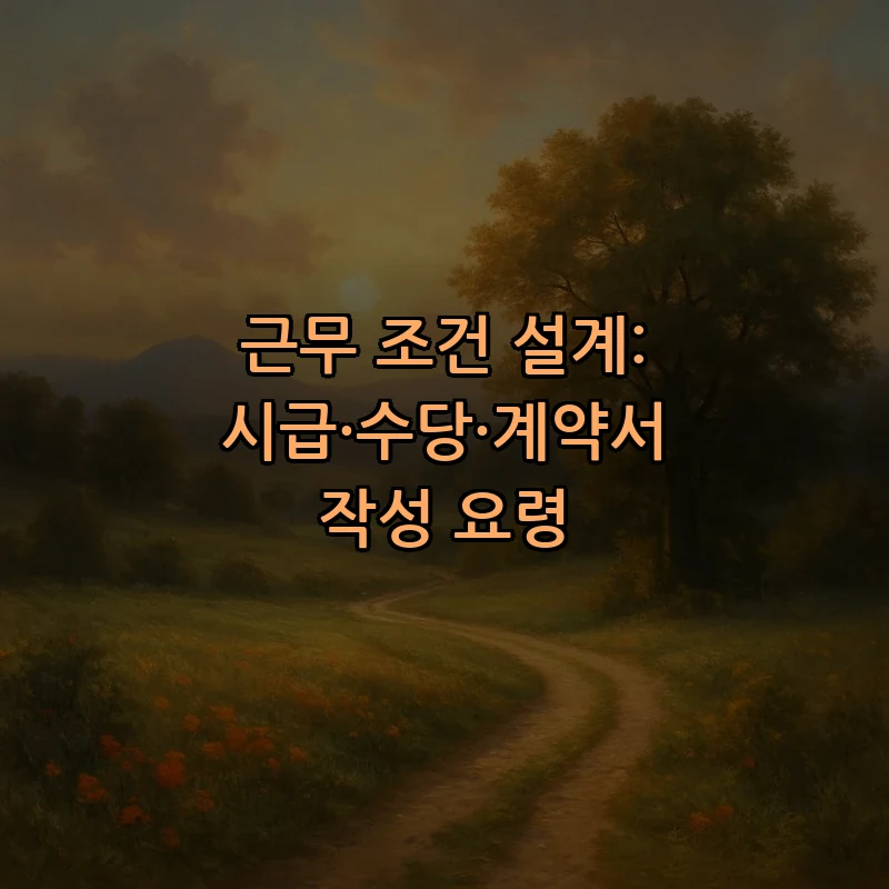 근무 조건 설계: 시급·수당·계약서 작성 요령