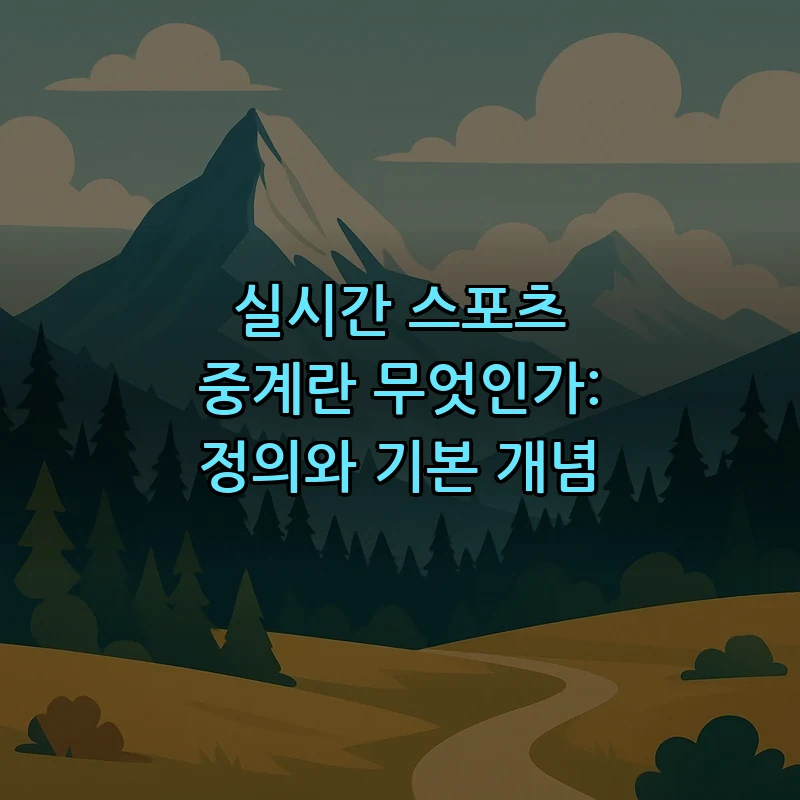 실시간 스포츠 중계란 무엇인가: 정의와 기본 개념