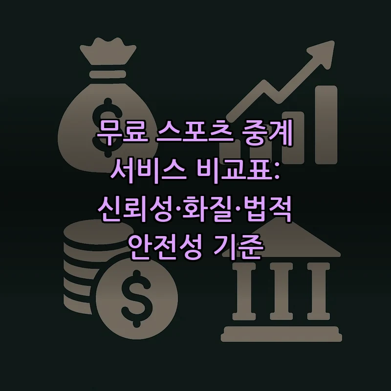 무료 스포츠 중계 서비스 비교표: 신뢰성·화질·법적 안전성 기준