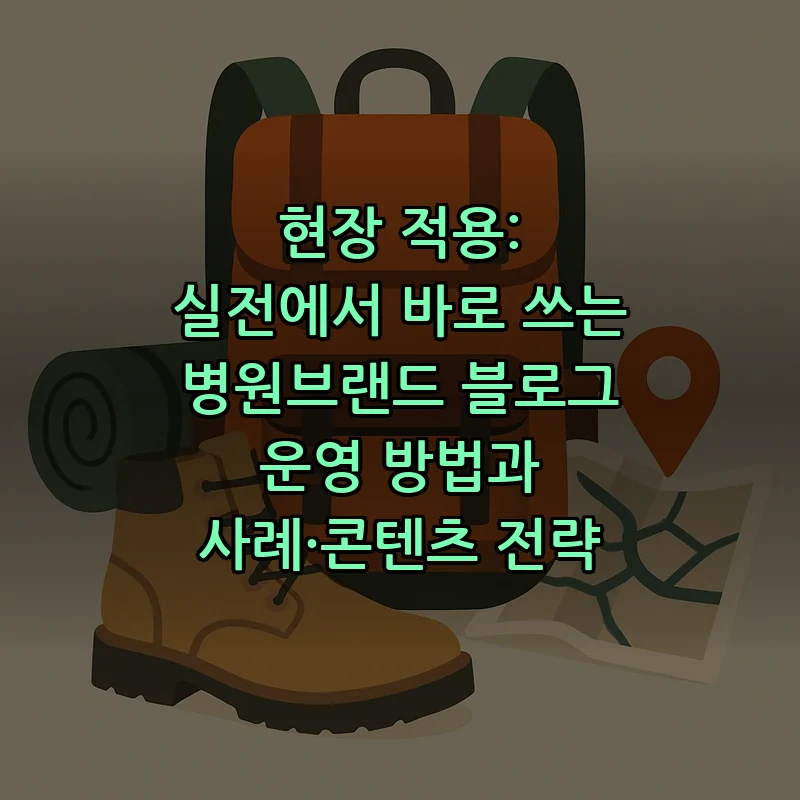 병원브랜드 블로그 운영을 위한 실전 가이드