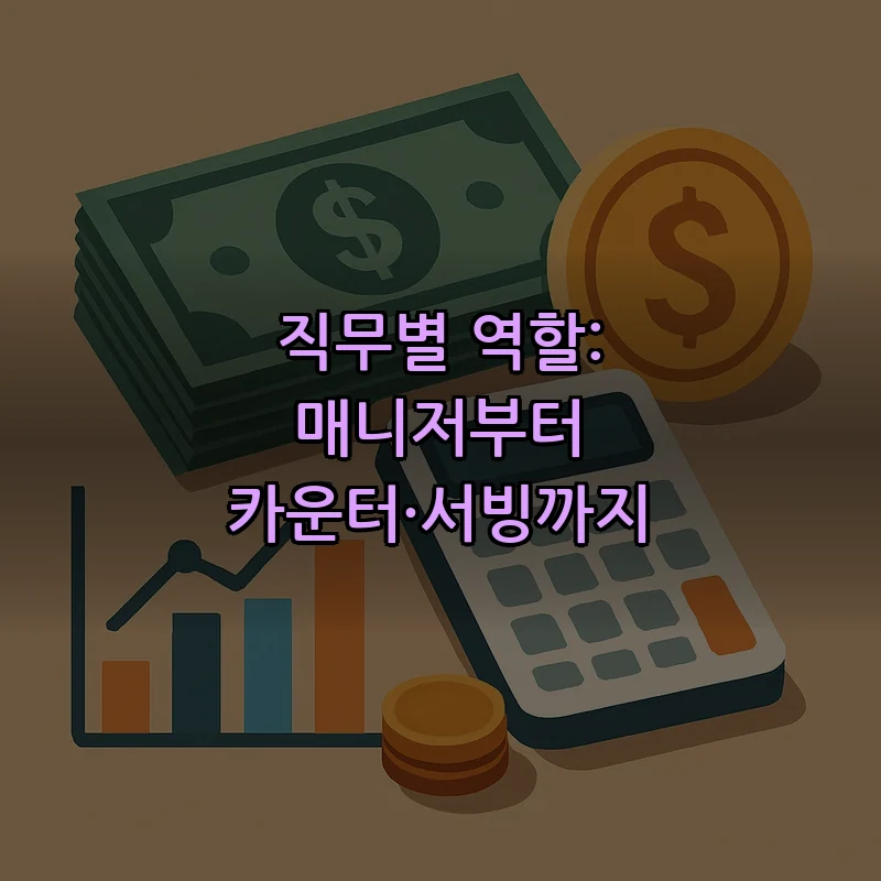 직무별 역할: 매니저부터 카운터·서빙까지
