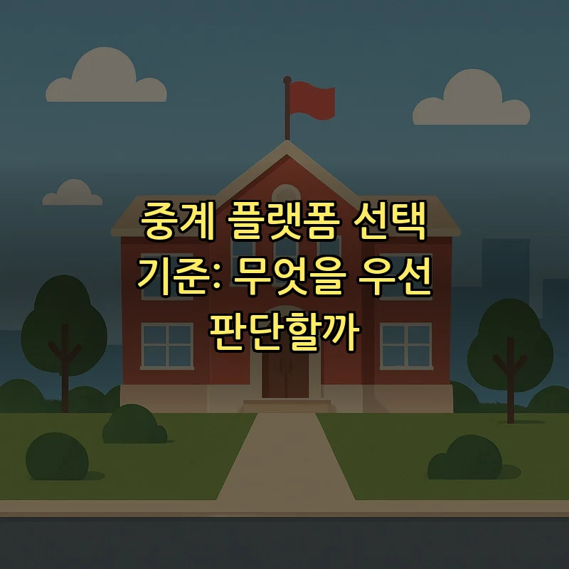 중계 플랫폼 선택 기준: 무엇을 우선 판단할까