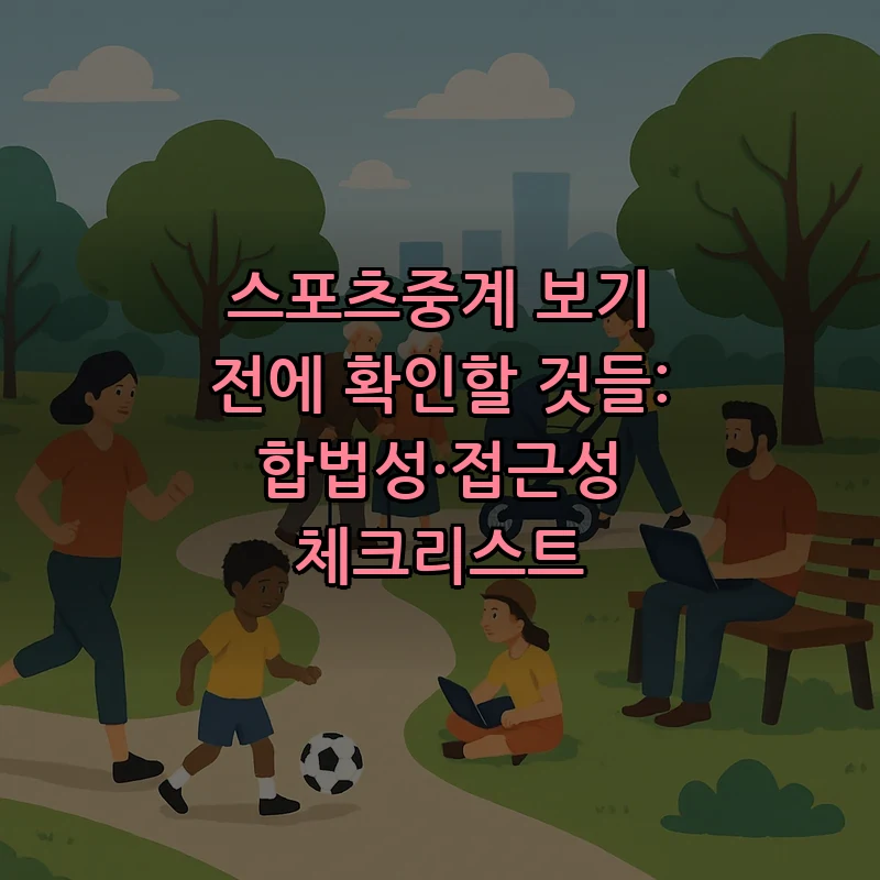 스포츠중계 보기 전에 확인할 것들: 합법성·접근성 체크리스트 커버 이미지