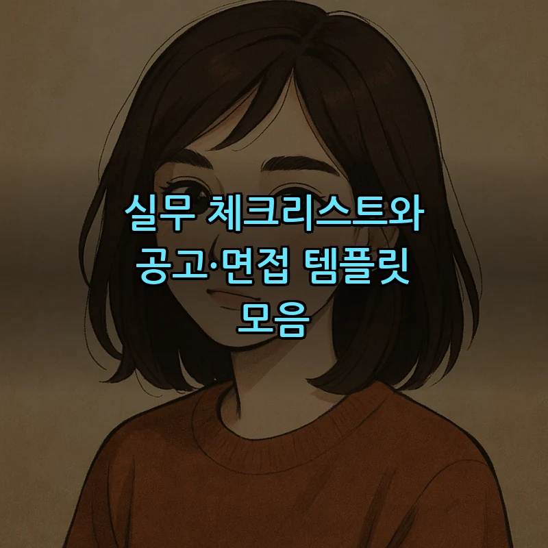 실무 체크리스트와 공고·면접 템플릿 모음