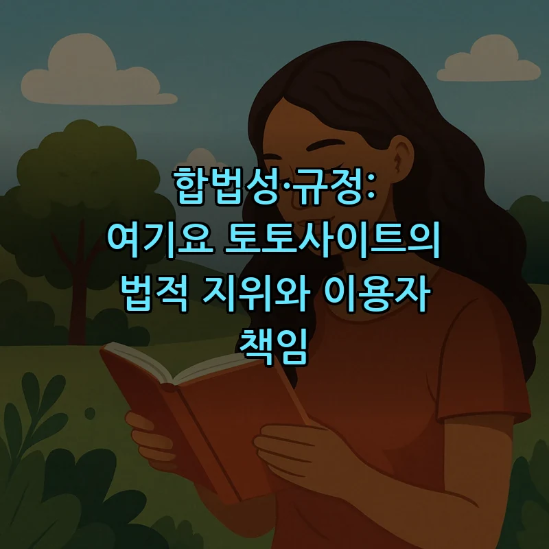 합법성·규정: 여기요 토토사이트의 법적 지위와 이용자 책임